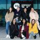 Group of female students pictured outside Birmingham Repertory Theatre