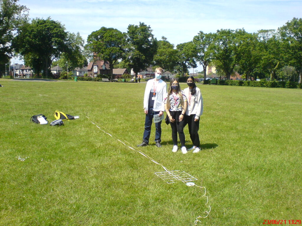 Three Biology students in Dartmouth Park