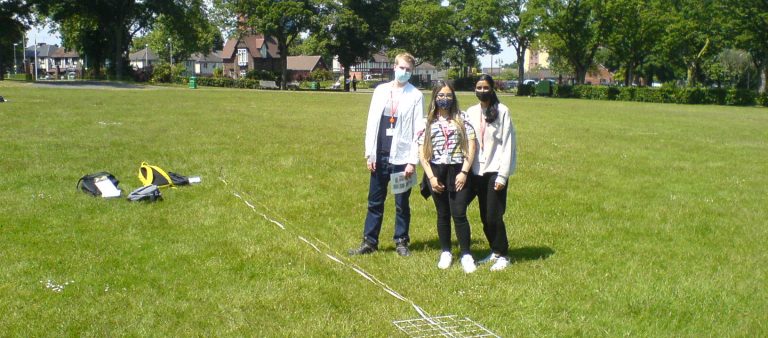 Three Biology students in Dartmouth Park