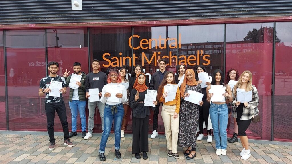 Students outside Central St Michael's campus