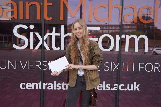 Students celebrate A Level success at Central Saint Michael’s Sixth