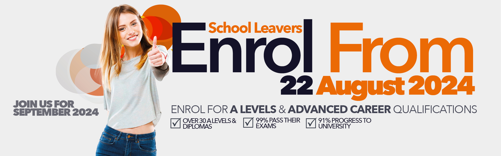 School Leavers Enrol from 22 August 2024