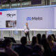 Fab Lab's Ben Haddock speaking on stage at the Meta Summit