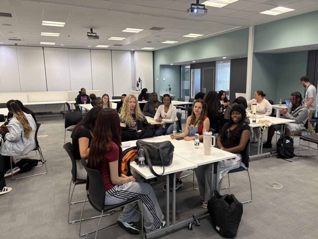 Sociology students in a university classroom