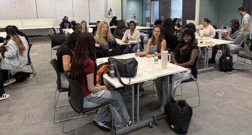 Sociology students in a university classroom