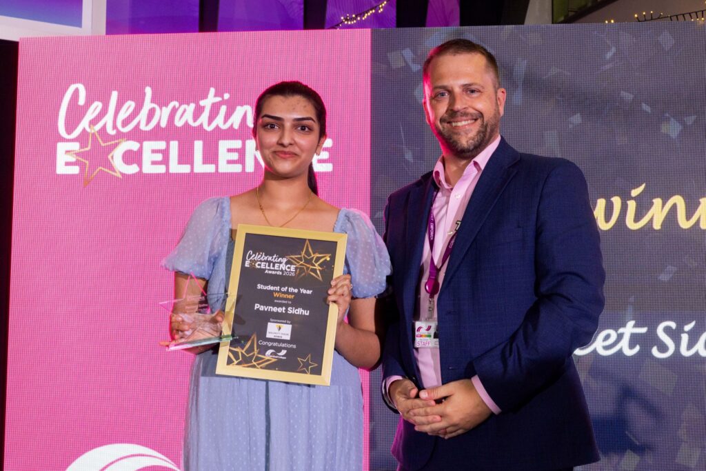 Student of the Year Pavneet with Deputy Principal Asa Gordon